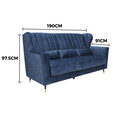 Fabric Chesterfield 3 Seater Sofa 327